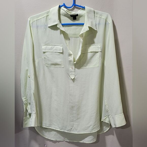 Ann taylor sill size 12 green/yellowish blouse - Picture 1 of 3